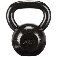 Amazon Basics Cast-Iron Kettlebell with Textured and Painted Surface, Black, 20kg / 44lbs