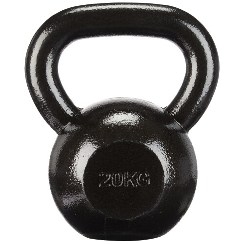 Amazon Amazon Basics Cast-Iron Kettlebell with Textured and Painted Surface, Black, 20kg / 44lbs