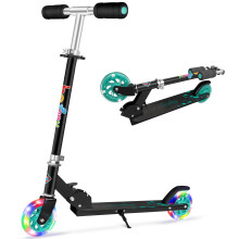 BELEEV V1 Scooter for Kids, 2 Wheels Folding Kick Scooter for Children Girl and Boys, 3 Adjustable Height, Flashing Light up Wheels, Lightweight Scoot