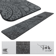 TARGET Darts World Champion Darts Mat INK Design | Dart Oche Mat with Soft Tip and Steel Tip Throw Line Distances | Non Slip Carpet Mats for Floor and
