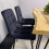 Modern Wooden Dining Table Set with 4 Black Velvet Chairs 3