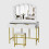2 Drawer Dressing Table Makeup Desk Cosmetic Table with LED Lights 5