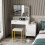 Dressing Table Set with Hollywood LED Lights Mirror Makeup Table 2