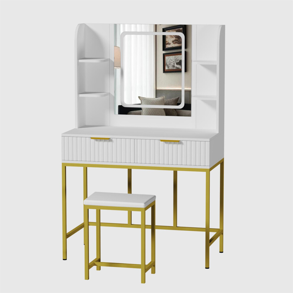 LED Lighted Hollywood Mirror Vanity Makeup Mirror Dressing Table