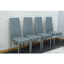 Dining Chairs Set of 4 Four Colourful Mixed Leather Kitchen Table