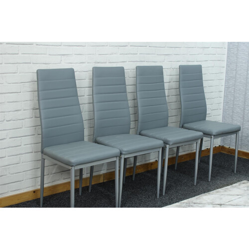 Dining Chairs Set of 4 Four Colourful Mixed Leather Kitchen Table