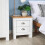 2-Drawer Bedside Cabinet with Light Oak Effect Top 1