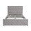 Ottoman Storage Bed 4ft Small Double Grey Velvet With Memory Mattress 3