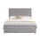 Ottoman Storage Bed 4ft Small Double Grey Velvet With Memory Mattress 4