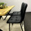 Wooden Dining Table with 4 Black Velvet Chairs 2