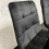 Wooden Dining Table with 4 Black Velvet Chairs 5