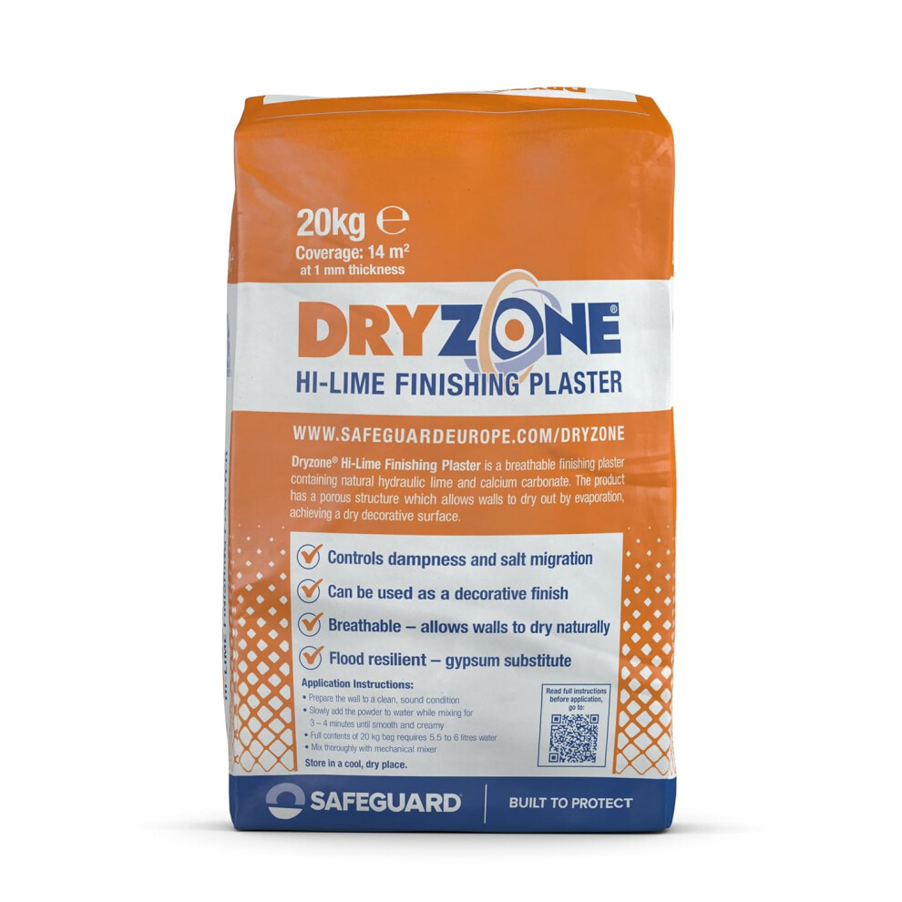 Dryzone Hi-Lime Finishing Plaster 20kg