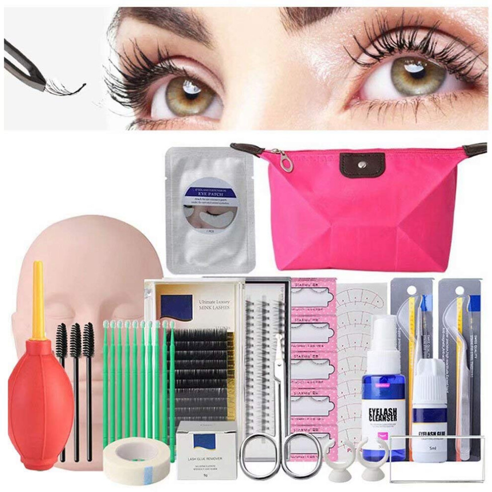 Irich Eyelashes Extension Kit, 19Pcs Lashes Extension Practice Exercise Set