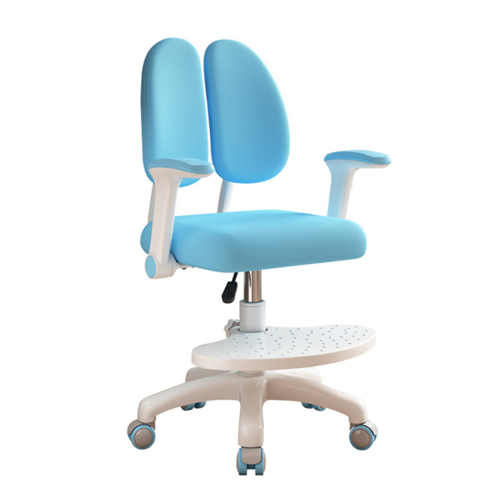Fauteuil enfant 360 sur roulettes, réglable hauteur et profondeur, chaise d’étude mignonne (bleu/rose)
