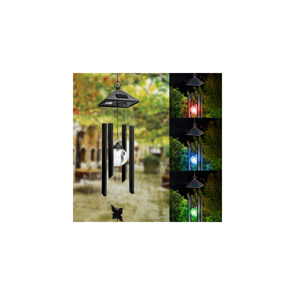 Remarkable Wind Chimes Solar Powered Colour Changing Led Light Garden Windchimes UK