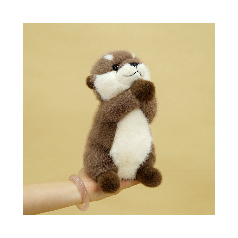 Soft Plushie Otter Rabbit Fur Stuffed Toy With Pp Cotton Filling Kids Room For
