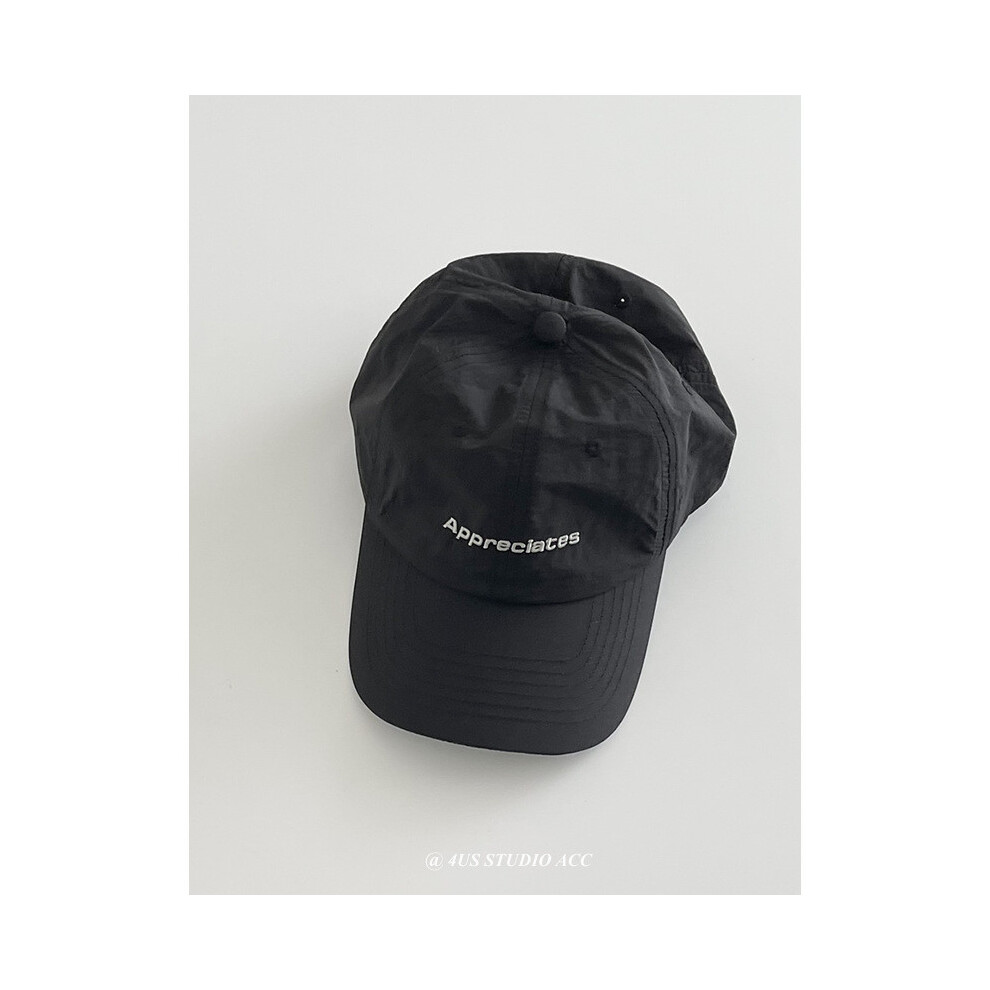 (Black) Letter Polyester Embroidery Baseball Hat For Casual Style Protection And Sun-image-OPC-PGYS9DH-NEW