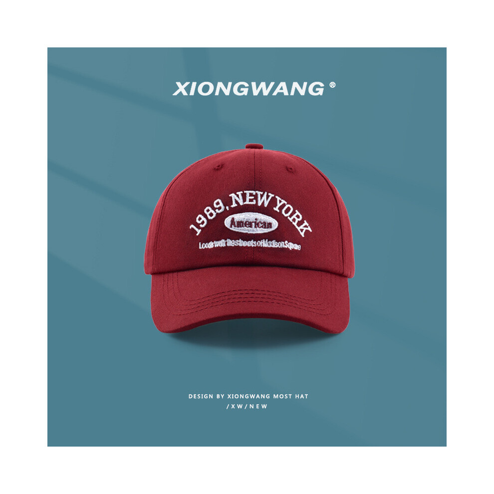 (Burgundy) Cap With Baseball 1989 Letter Embroidery For Men And Women Hat Cotton Fashion-image-OPC-PGYS9FN-NEW
