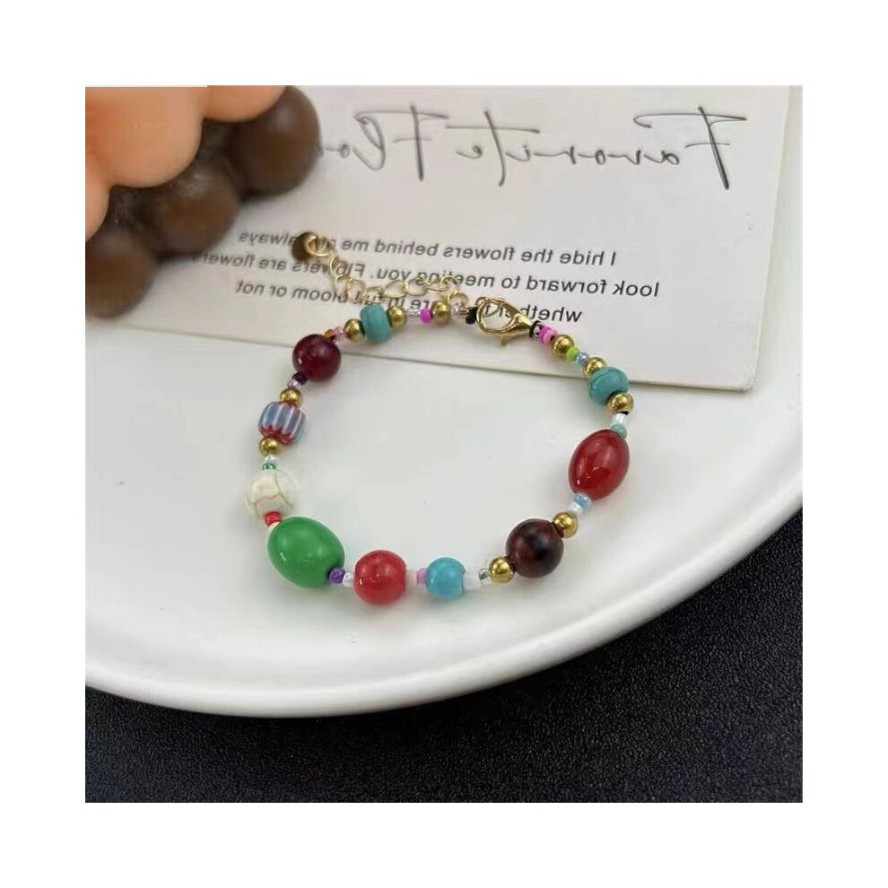 (Romantic Collector Bracelet) Resin Lightweight Lotus Bracelet With Bamboo Motifs Perfect For A Chic Look-image-OPC-PGYSDT2-NEW