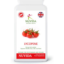 Nuvida Lycopene - 120 High Strength Lycopene Capsules - 15mg from 150mg of Tomato Powder - Powerful Antioxidant - Daily Nutritional Supplement - Up to