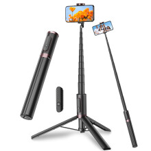 67" Selfie Stick Tripod, All-in-1 Phone Tripod Stand Video Kits with Integrated Wireless Remote,Portable,Lightweight,Extendable Tripod for