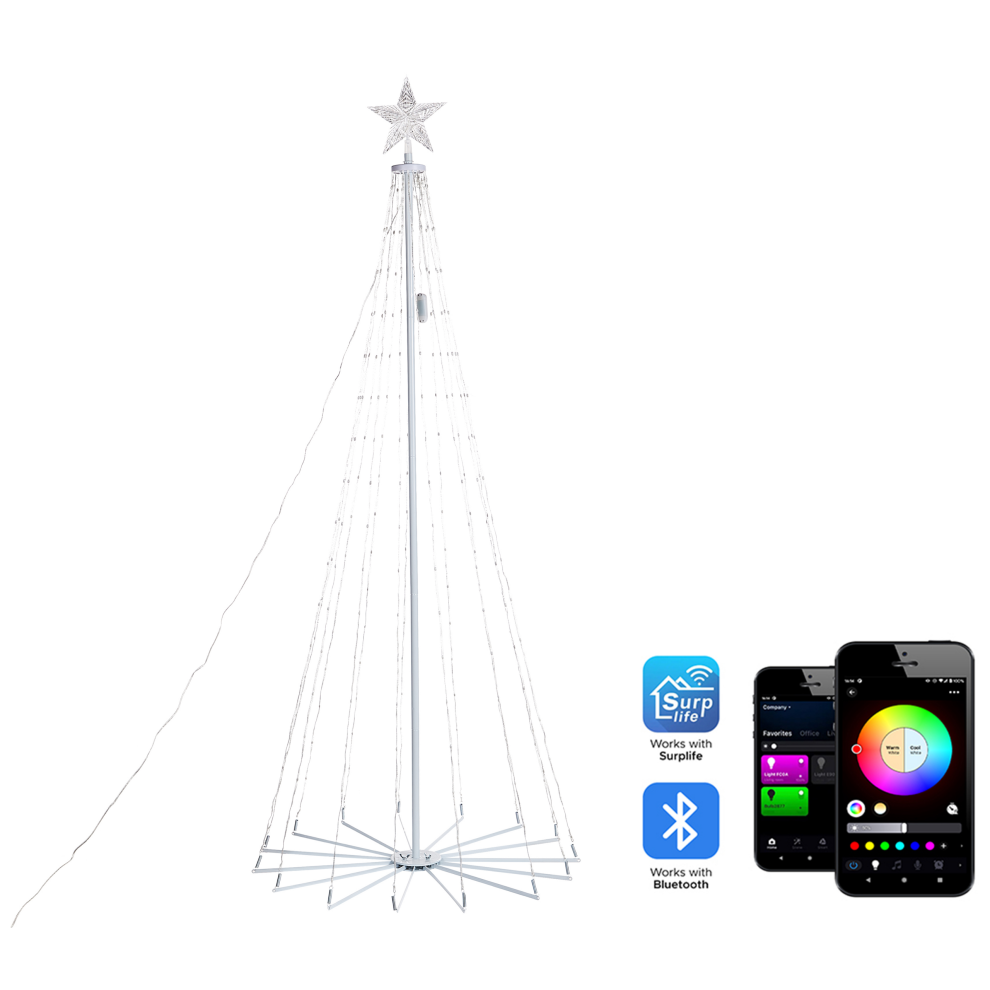 Christmas Tree with Multicolour Smart LED Lights and App 190 cm IKAMIUT