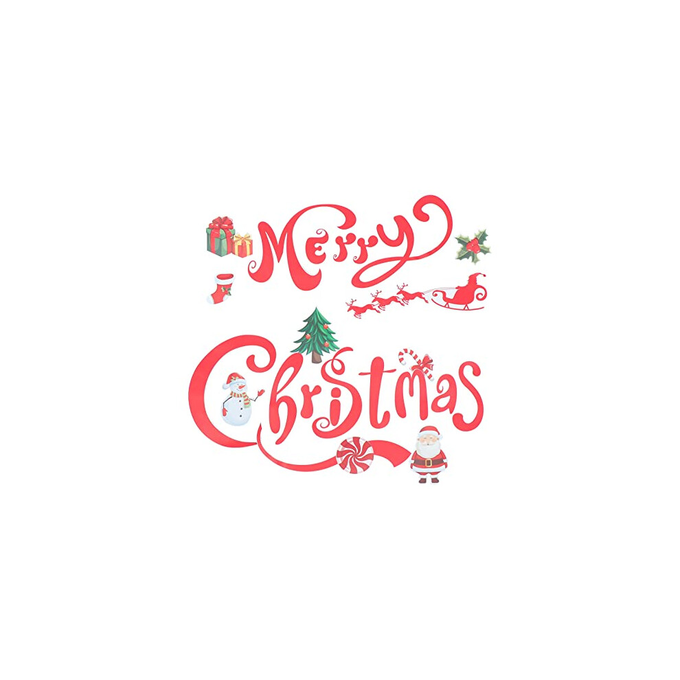 Yarnow Christmas Fridge Decal: Merry Christmas Refrigerator Magnets Snowman Santa Freezer Holiday Decoration For Office Cabinets S