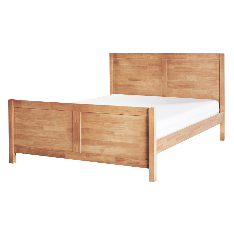 Bed Wood CHAMPAGNAT 140 x 200 cm (EU Double) Light Brown