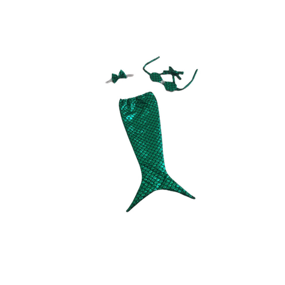 (Green,S)Déguisement chien animal sirène soutien gorge arrière bikini vêtement nœud papillon habillage maillot de bain