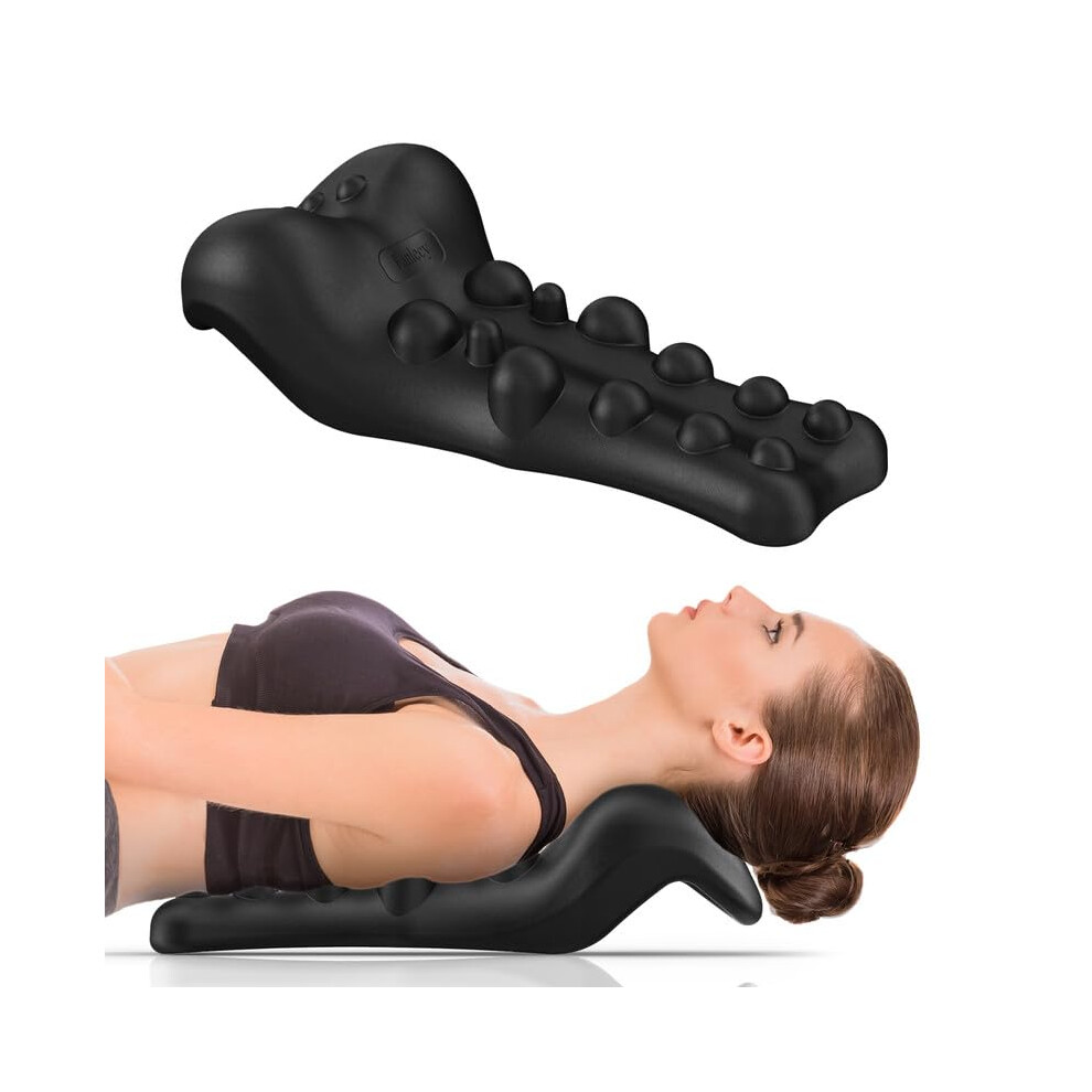 Neck and Shoulder Relaxer with Upper Back Massage Point, Cervical Traction Device Neck Stretcher for TMJ Pain Relief and Cervical Spine Alignment