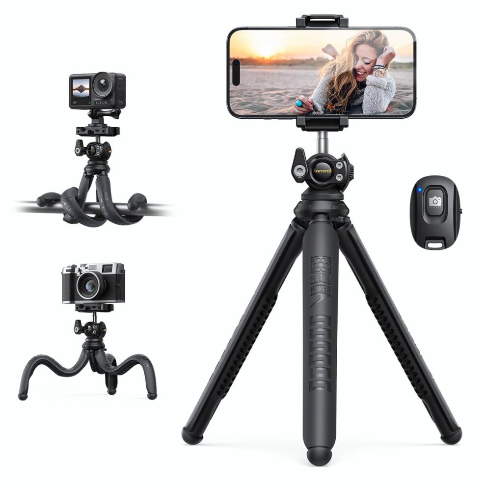 Mobile Phone Tripod, Flexible Camera Tripod - Mini Cellphone Tripod Stand Holder, 360 Rotating Travel Smartphone Tripod Mount For Live Streaming, 5013400884830