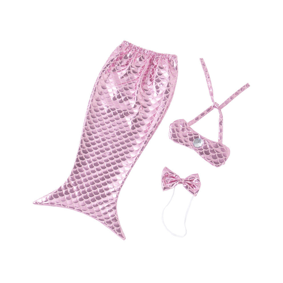(Pink,M)Déguisement chien animal sirène soutien gorge arrière bikini vêtement nœud papillon habillage maillot de bain