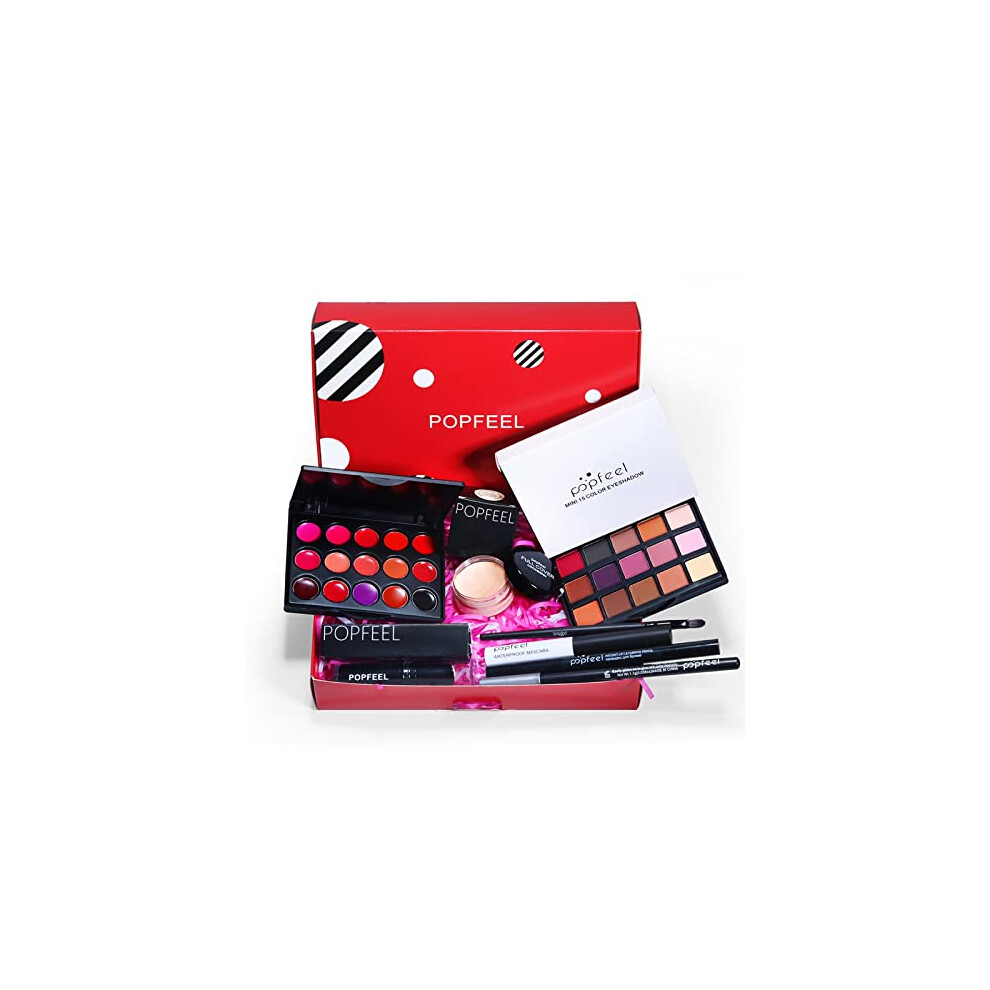 Roseflower Makeup Kit For Women, All In One Makeup Gift Set For Women And Teen Girl, Full Makeup Kit With Lipgloss Eyeshadow Palette Concealer Stick Mascara