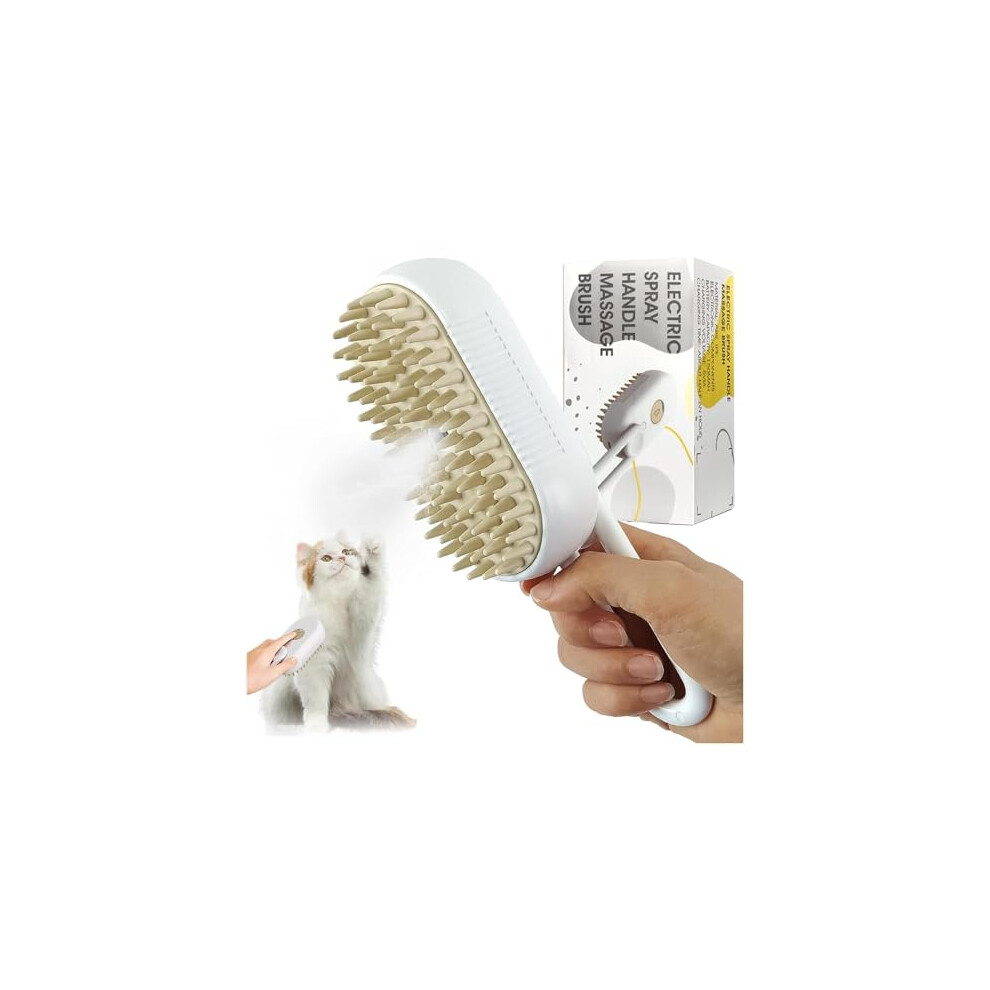 Cat Steam Brush 3 In1 Steamy Cat Brush Rechargeable Cat Brush With Spray Dog Brush Self Cleaning Steam Cat Brush Multifunctional Cat Grooming Brush