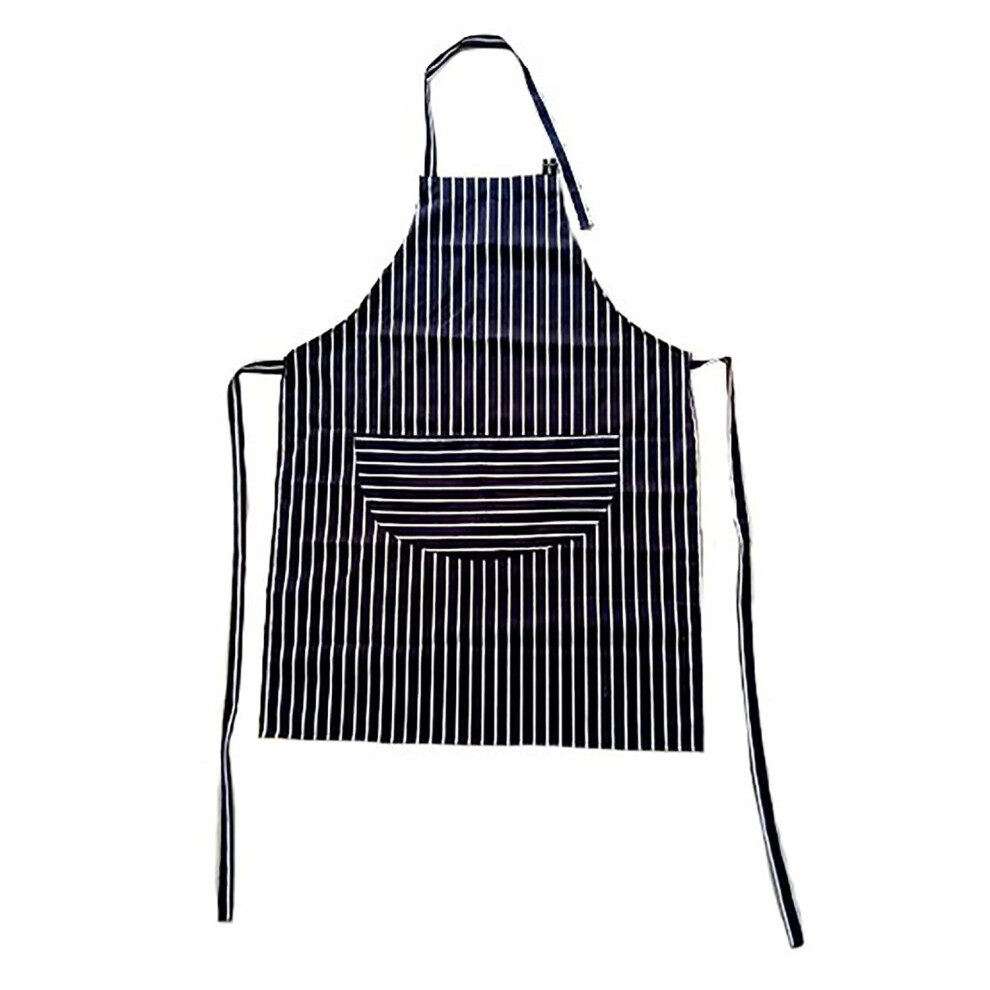 Oypla Adult Cotton Blue & White Butcher Stripe Chefs Apron with Pockets
