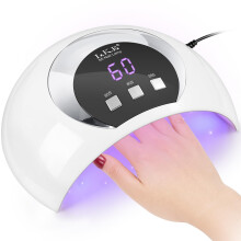 UV LED Nail Lamp, LKE 54W Nail Dryer Gel Nail Curing Lamp UV Light for Gel Nails with 3 Timers LCD Display Smart Sensor USB Plug for Fingernail