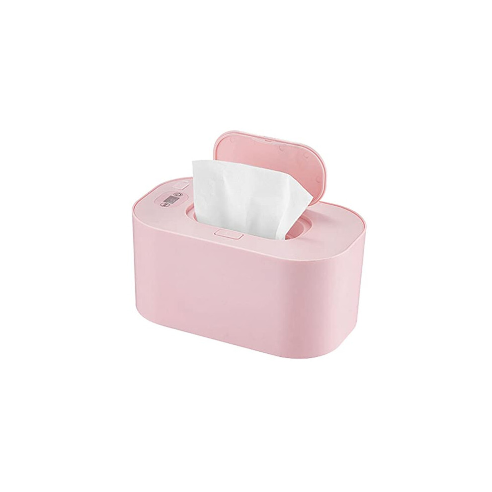 Infant Wipes Heater,Portable Pp Adjustable Temperature Large Capacity Baby Wet Wipes Warmer Dispenser (Pink) Pink Odorkle