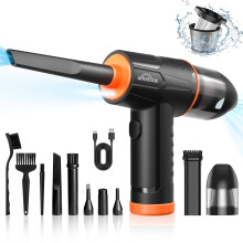 2-in-1 Computer Vacuum Cleaner,Compressed Air Duster Blower,100000 RPM & 10 Kpa Cordless Car Hoover, Portable Handheld Keyboard Cleaner Kit for PC