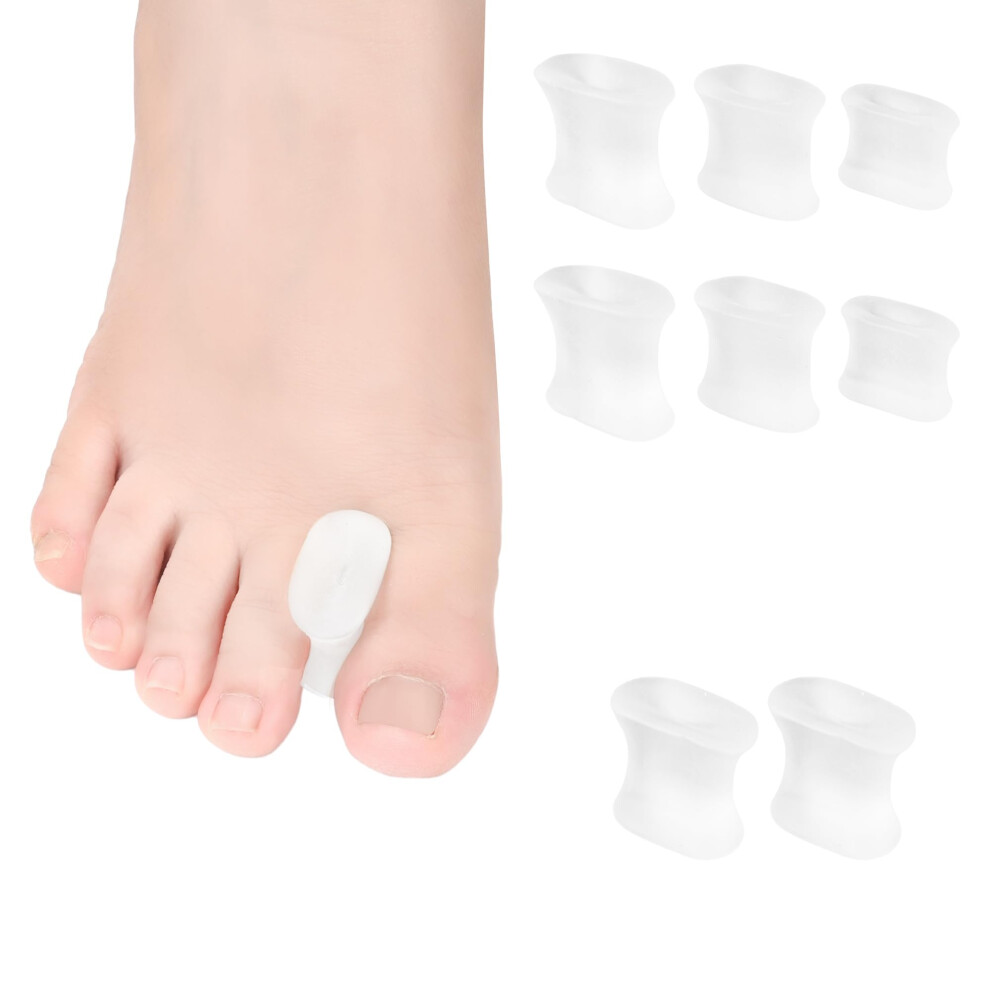 Dykook Gel Toe Separators And Flared Bunion Toe Spacers 8Pcs Temporary Bunion Corrector,Toe Splint Gel Toe Spacers For Overlapping Toe And Curled Toes,Stay