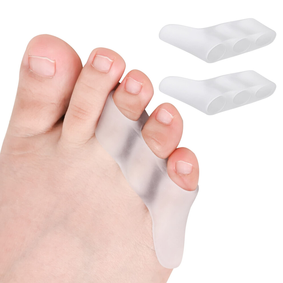 Dykook Pinky Toe Separator Pinky Toe Cushion 6Pcs Little Toe Straightener Gel Sup Soft Tailors Bunion Corrector For Bunionette Pain Relief,Overlapping