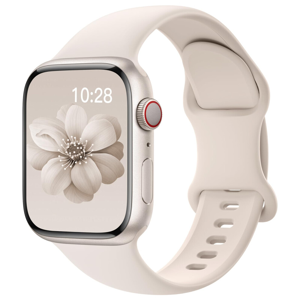 Sport Straps Compatible with Apple Watch Straps 38mm 40mm 41mm 42mm(Series 10) Women Men,Upgraded Soft Silicone Strap Replacement Watch Bands for