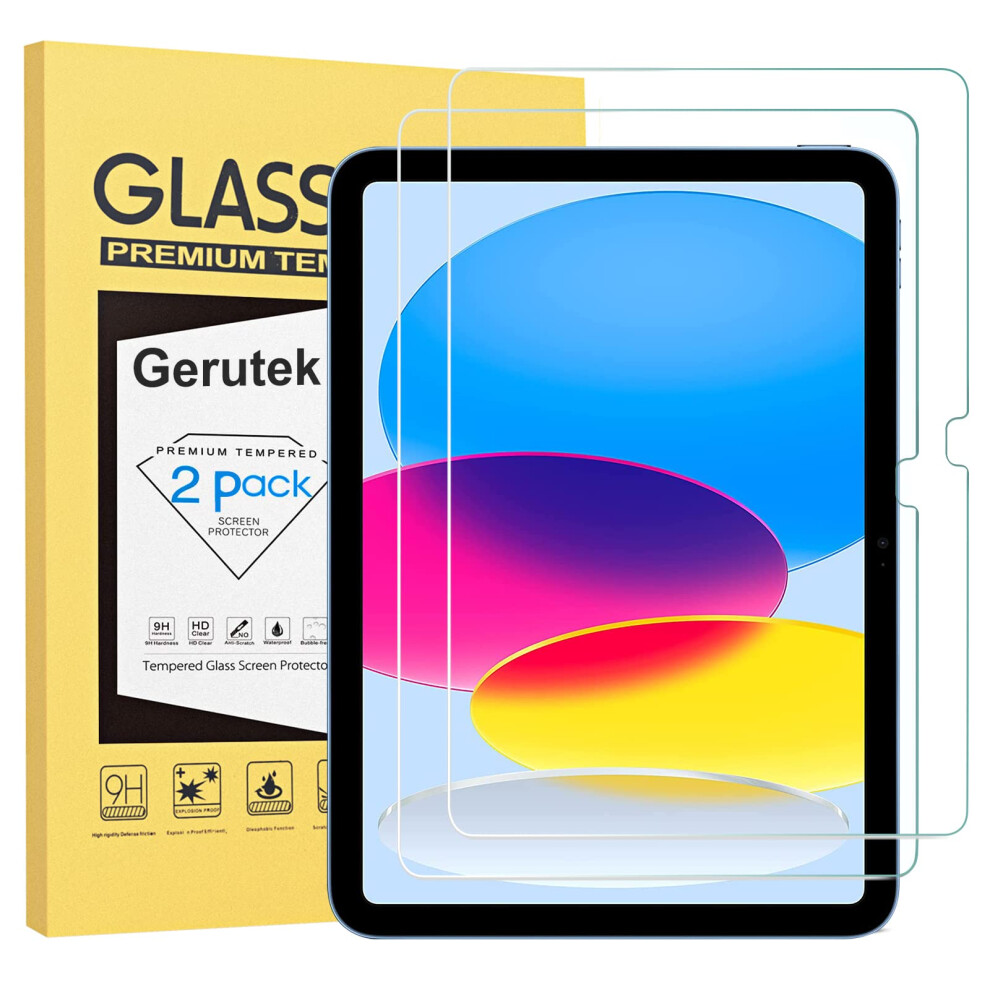 2-Pack Screen Protector for iPad 11th (A16) 11 inch 2025/10th Generation 10.9 inch 2022, 9H Tempered Glass Film [Ultra Clear] [Anti Scratch] for iPad