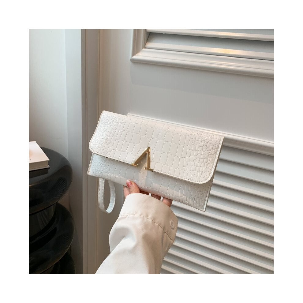 (White)Mini sac à main chic pour femme été mode déclaration sac pochette polyvalent