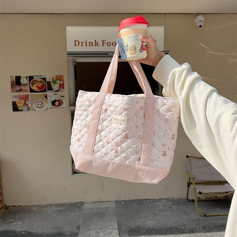 (StyleH)Adorable sac à main coréen en toile patchwork floral en plusieurs couleurs idéal pour décontracté et besoin de shopping