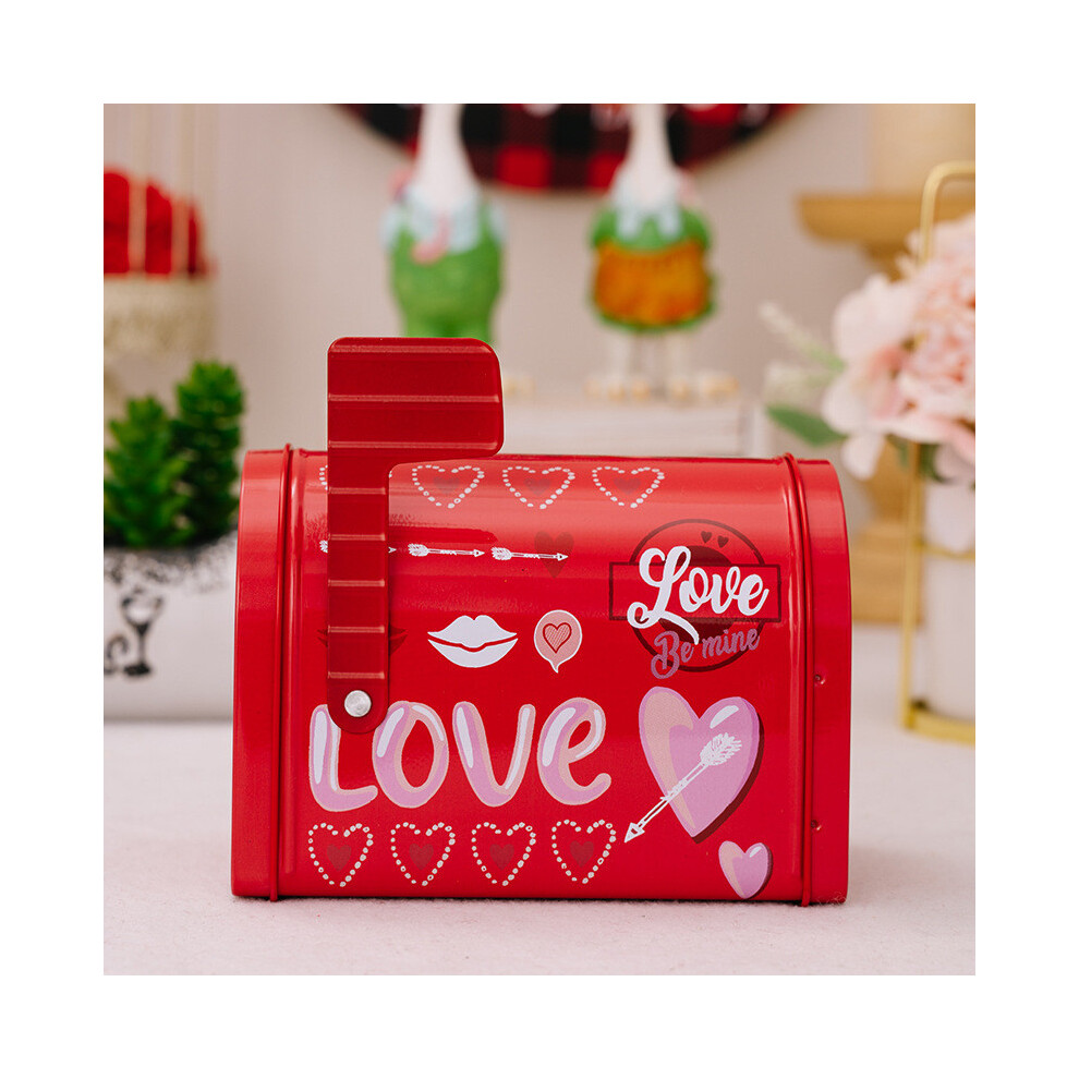 (Valentine Red)Ravissante boîte cadeau enveloppe en fer décorative Saint Valentin pour célébrations confortable