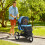 PawHut PawHut 3 Wheel Pet Stroller, for Medium Small Dogs, Foldable Cat Pram - Blue 1