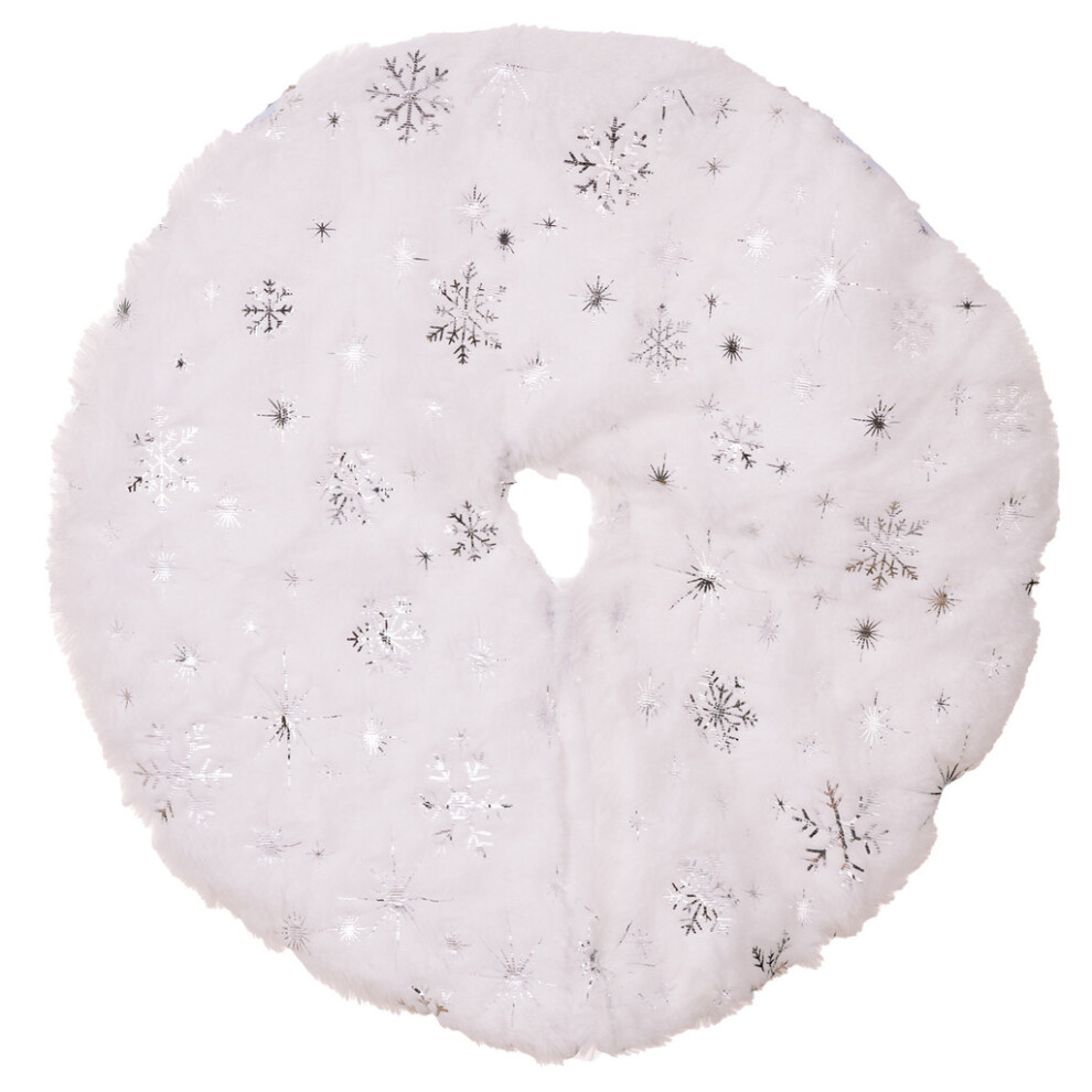 (Snowflake White Skirt)Exquise mini décoration de sapin de Noël avec jupes glamour étoiles dorées et argentées pour moments fête