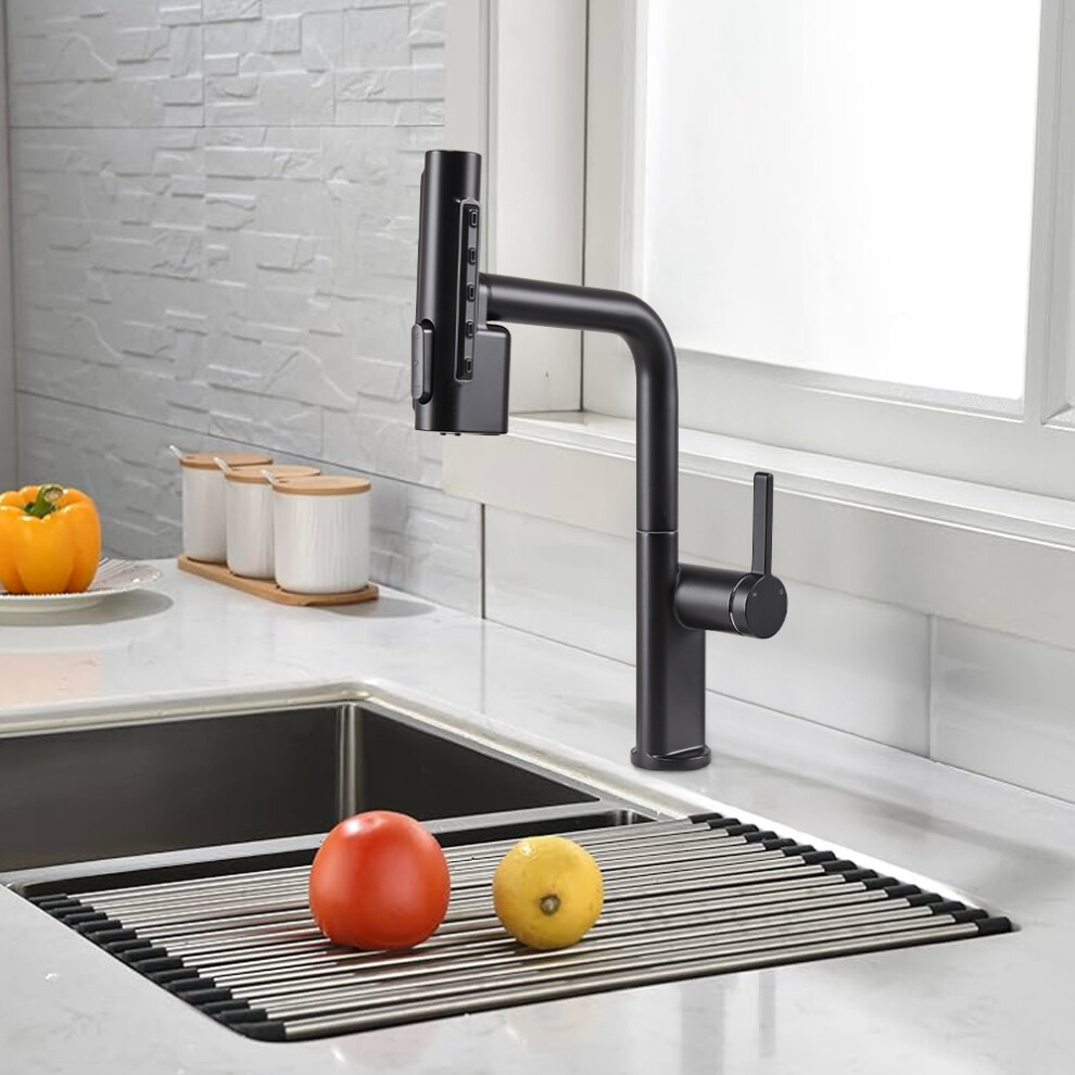 Pull-out Sprayer Retractable Kitchen Faucet with 5 Modes