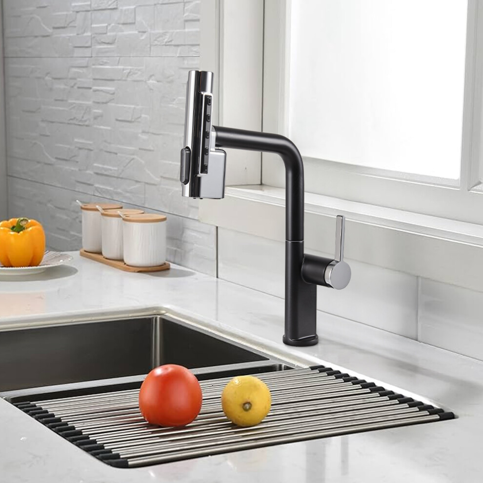 Pull-out Sprayer Retractable Kitchen Faucet with 5 Modes