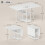 Homcom HOMCOM Folding Dining Table, Drop Leaf Table with Open Compartments, White 3